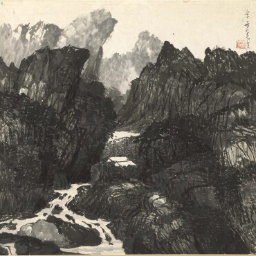 余承堯_山水_水墨、宣紙_59×60.5cm